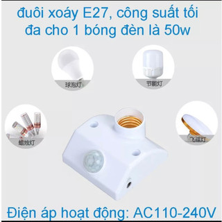 Đui Đèn Cảm Ứng E27