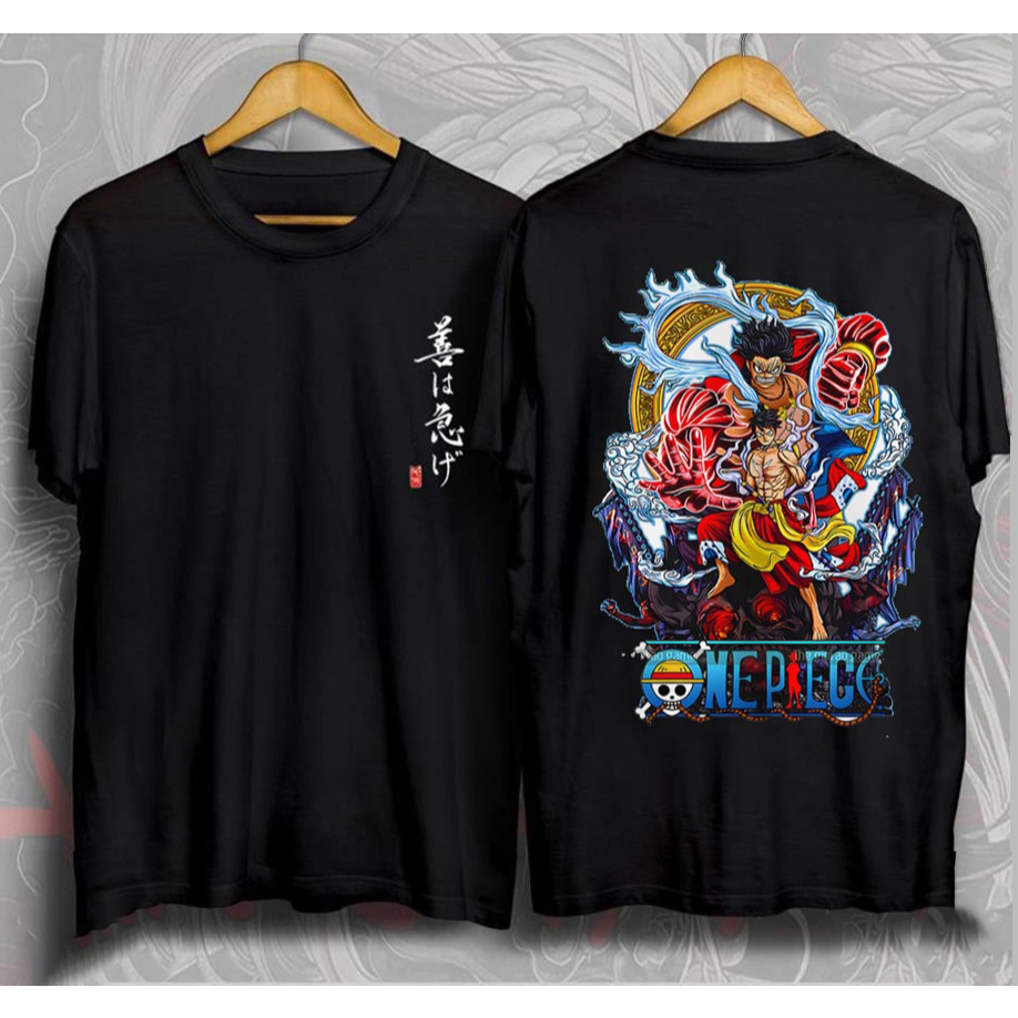 Áo thun One Piece Anime - Hình nhân vật Luffy - Ace - Zoro - Râu trắng mẫu hình in sắc nét