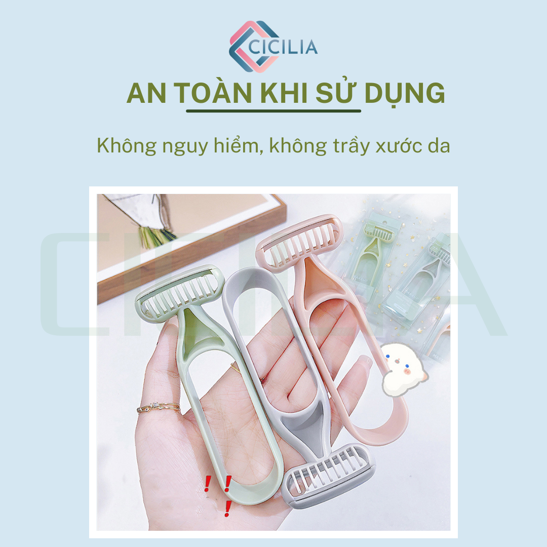 Dao Cạo Lông Vùng Kín, Toàn Thân Không Gây Trầy Xước Da, Mềm Mại An Toàn CICILIA 10982