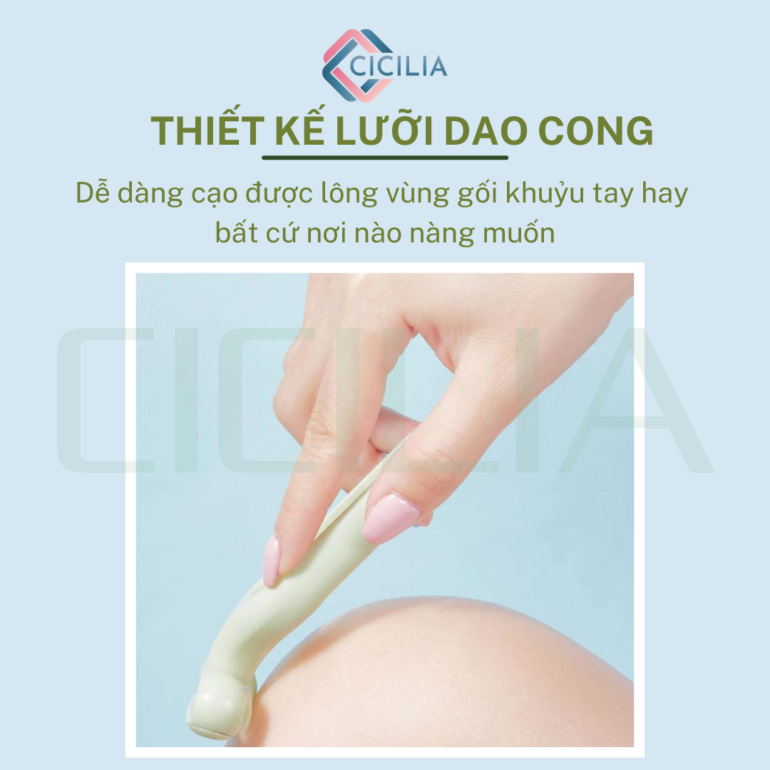 Dao Cạo Lông Vùng Kín, Toàn Thân Không Gây Trầy Xước Da, Mềm Mại An Toàn CICILIA 10982