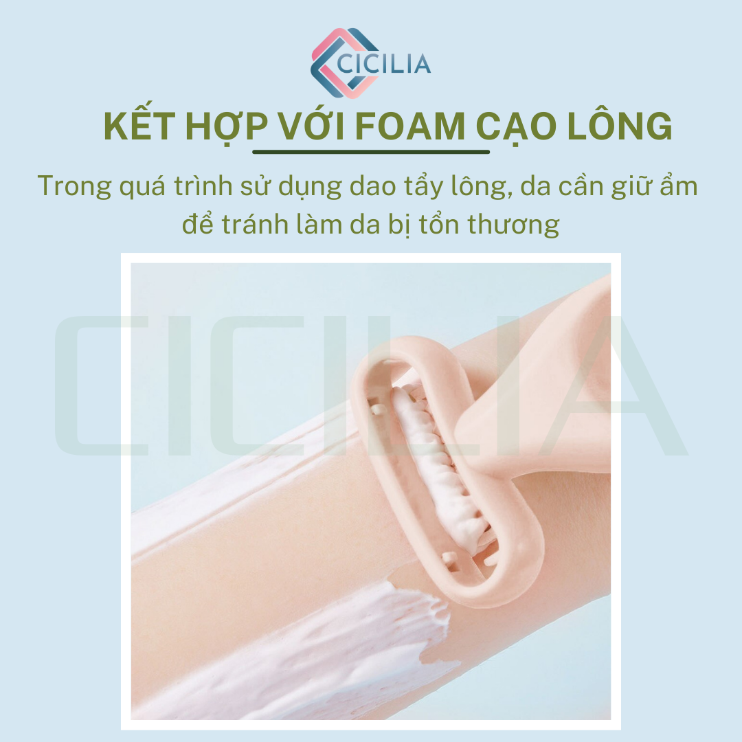 Dao Cạo Lông Vùng Kín, Toàn Thân Không Gây Trầy Xước Da, Mềm Mại An Toàn CICILIA 10982