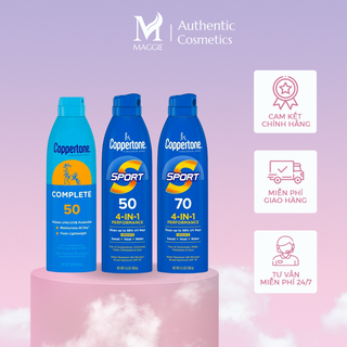 Xịt chống nắng Coppertone Sport spray đủ dòng