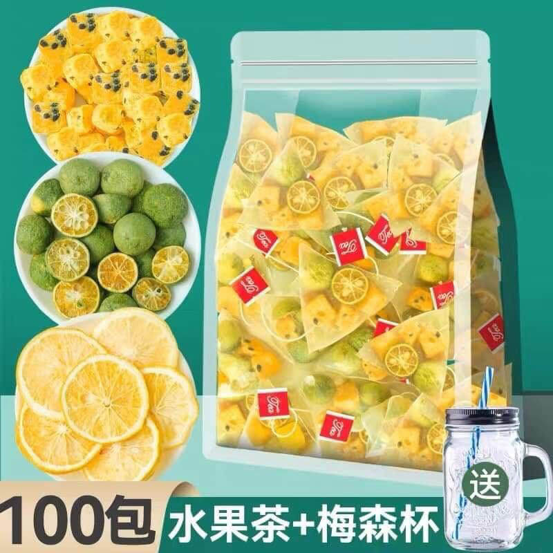 Trà chanh dây kim quất giải nhiệt ,hoa quả thảo mộc túi 50 gói
