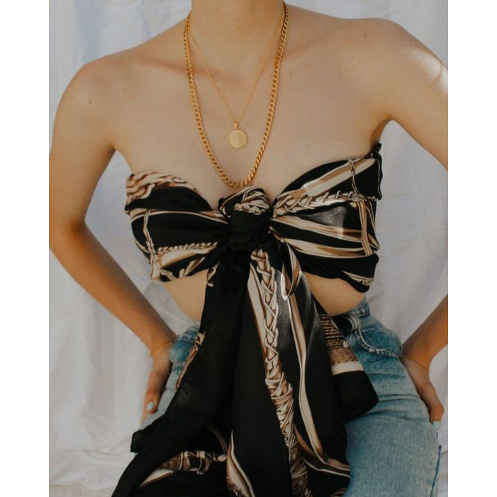 Japanese Silk satin scarf CN