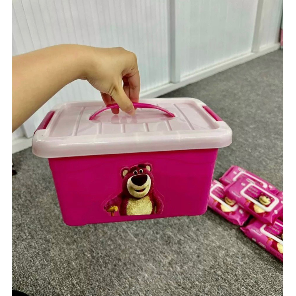 COMBO 10 GÓI KHĂN GIẤY ƯỚT GẤU DÂU + 1 THÙNG NHỰA