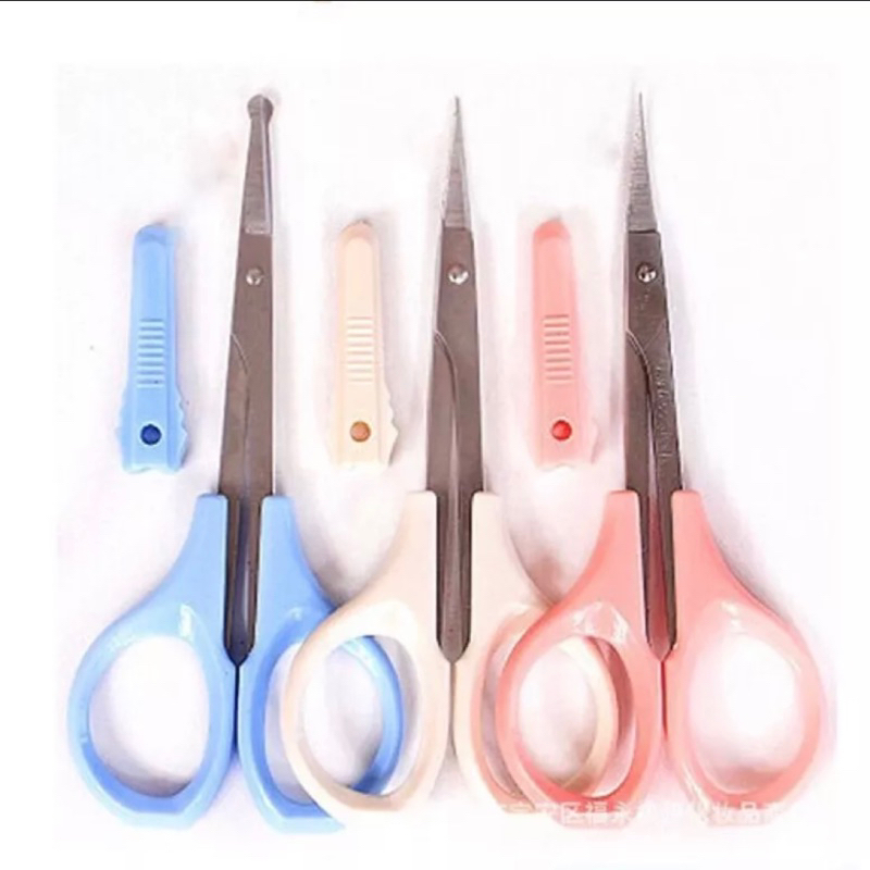 ( Bộ 3 cây ) Kéo mini cắt tỉa lông mủi , mày , mi - Mẫu cán nhựa 10cm