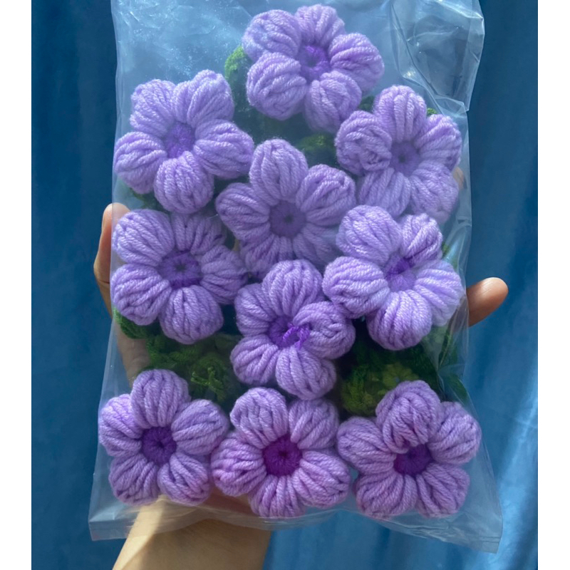 Hoa len 5 cánh Handmade 4cm