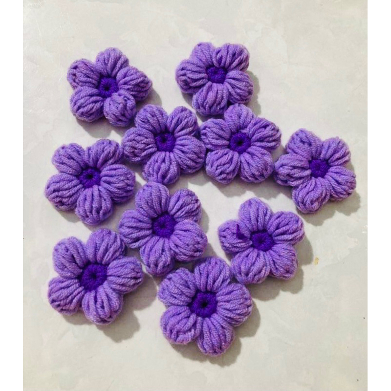 Hoa len 5 cánh Handmade 4cm