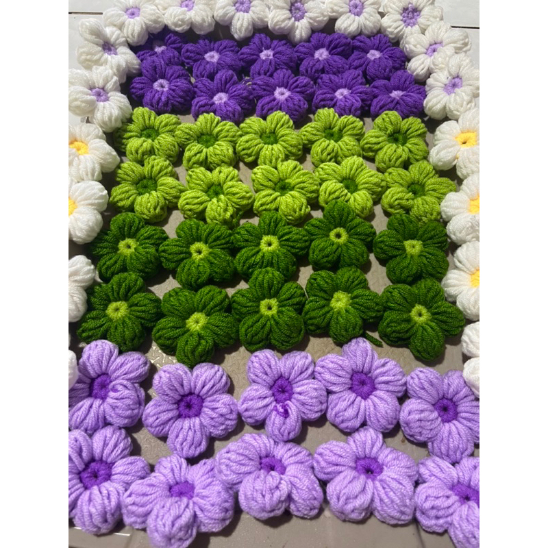 Hoa len 5 cánh Handmade 4cm