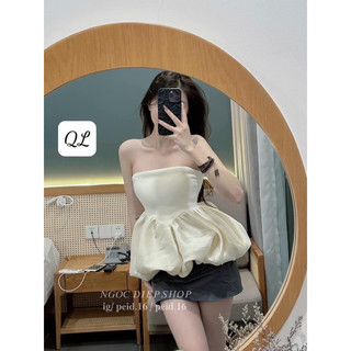 Áo quây cúp ngực bồng xinh