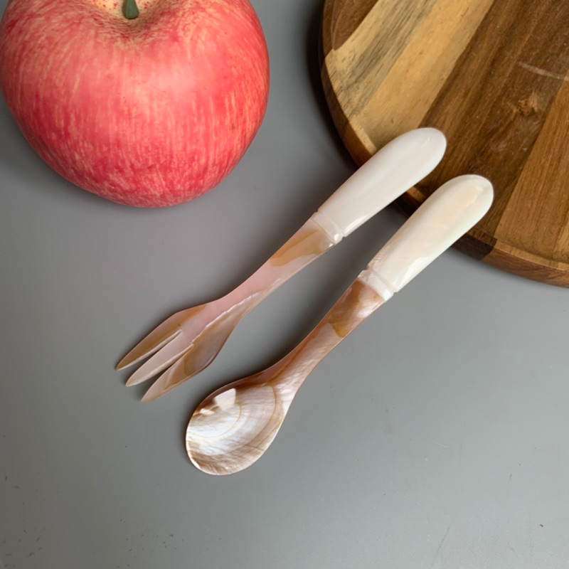 Bộ Thìa Dĩa Trai Đầu Trai Hồng Đẹp Ăn Hoa Quả, Decor Trang Trí , Chụp Ảnh