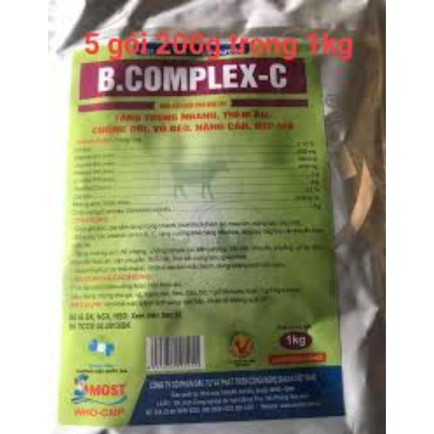 B.Complex C Tăng đề kháng, chống stress, giúp thèm ăn 100g, 200g/gói