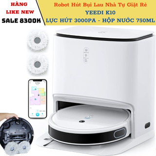 Robot hút bụi lau nhà Yeedi K10 tự động giặt giẻ sấy khô giẻ - Lực hút 3000PA - K650 - K780 - Phù Hợp Diện Tích 200m2, C