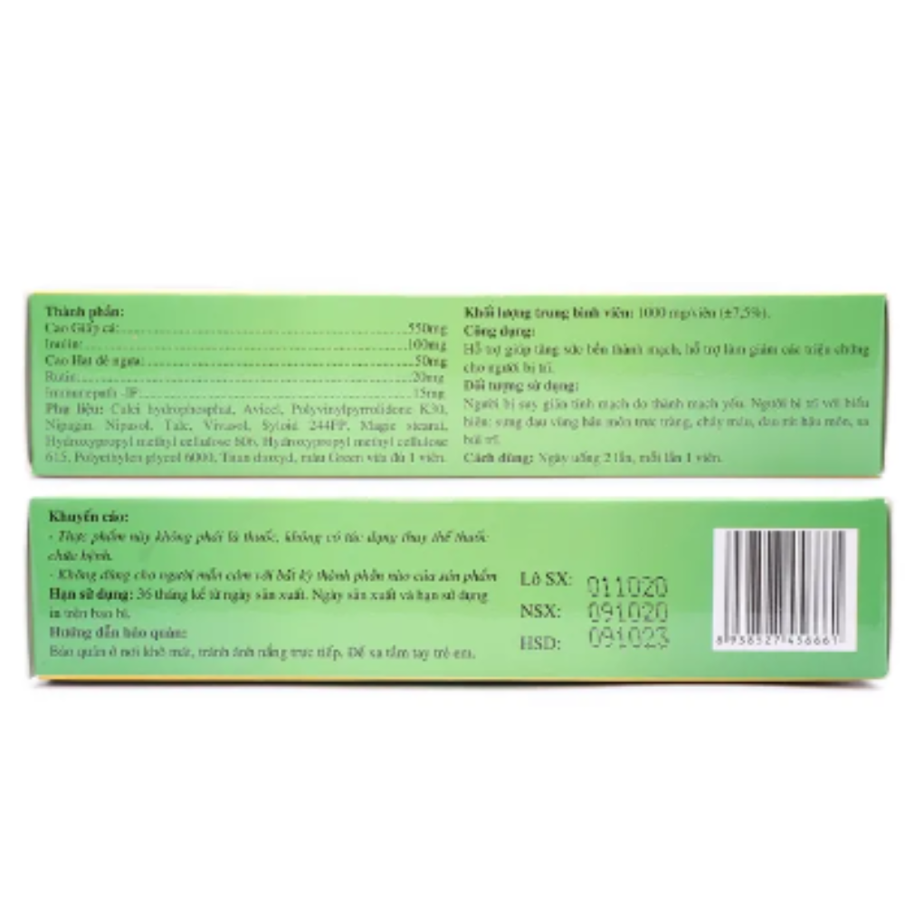 Viên Giấp Cá HDPHARMA thảo dược cao diếp cá giảm táo bón, tiêu trĩ, nhuận tràng - 30 viên