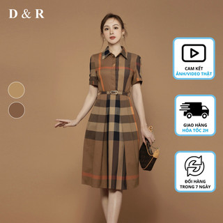 Đầm dự tiệc BBR kèm belt Quảng Châu cao cấp D&R Fashion D248