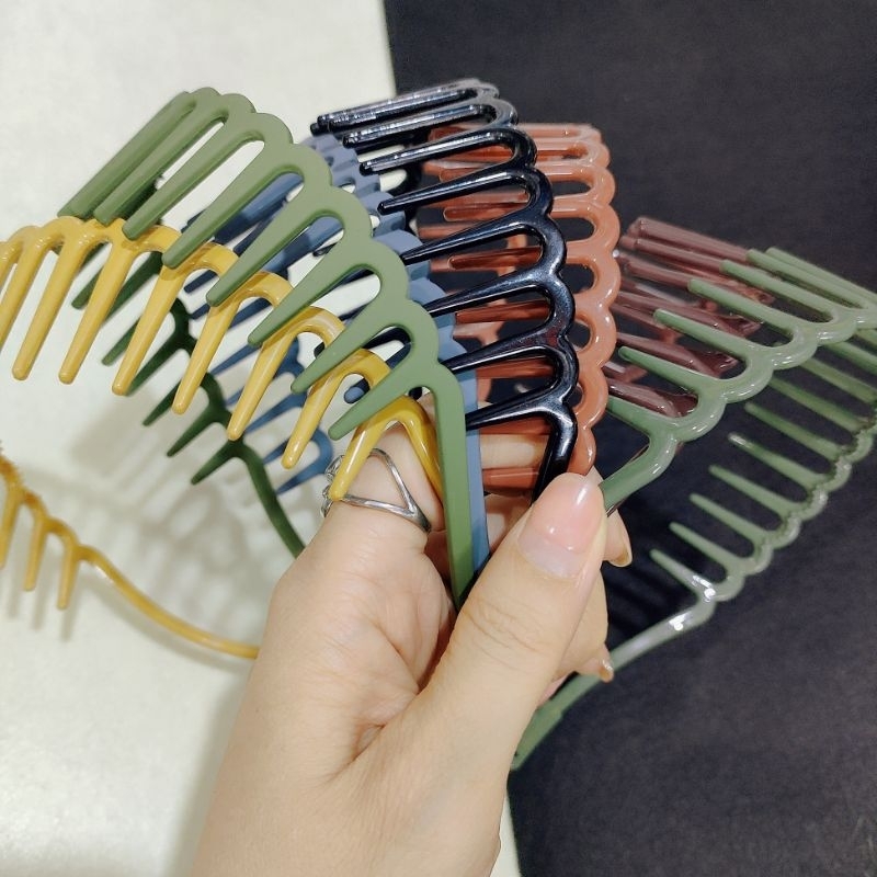 Bờm ren che tóc bạc, che hói bản 5 cm đính đá phong cách hàn