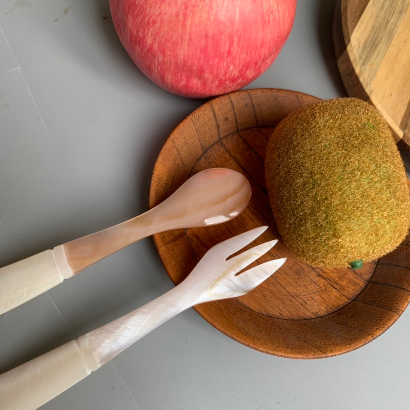 Bộ Thìa Dĩa Trai Đầu Trai Hồng Đẹp Ăn Hoa Quả, Decor Trang Trí , Chụp Ảnh