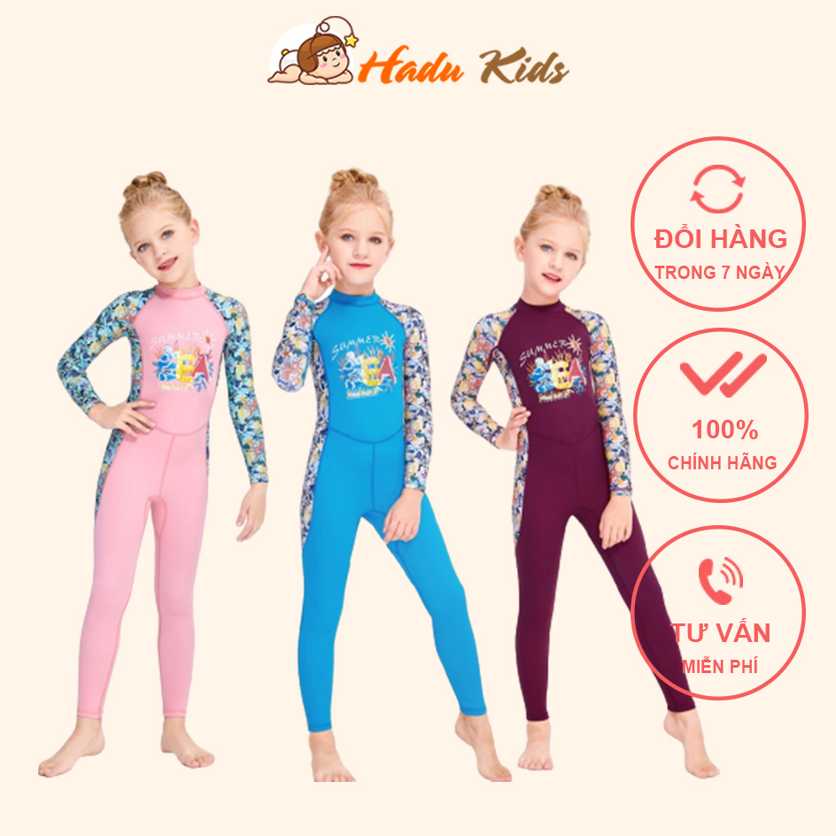 Đồ bơi trẻ em cao cấp, liền thân size đại 10-45kg Áo tắm bé gái, quần áo bơi cho bé trai đi biển từ 1-15 tuổi Hadukids