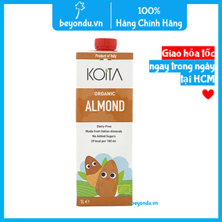 Sữa hạt hạnh nhân hữu cơ Koita 1l không thêm đường - Organic Almond (cập nhật date mới nhất)