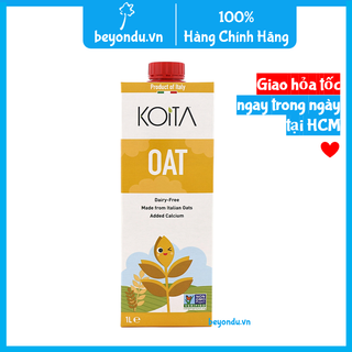 Sữa hạt yến mạch Koita 1l không thêm đường, có bổ sung canxi (cập nhật date mới nhất)