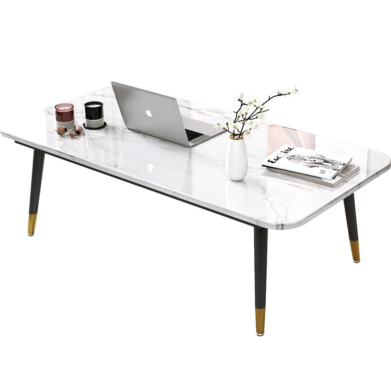 Bàn sofa, bàn trà hình chữ nhật phong cách hiện đại màu vân đá kích thước lớn làm bàn học máy tính,trang trí phòng khách