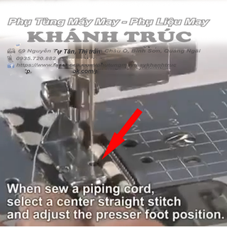 Chân vịt may dây kéo máy may gia đình