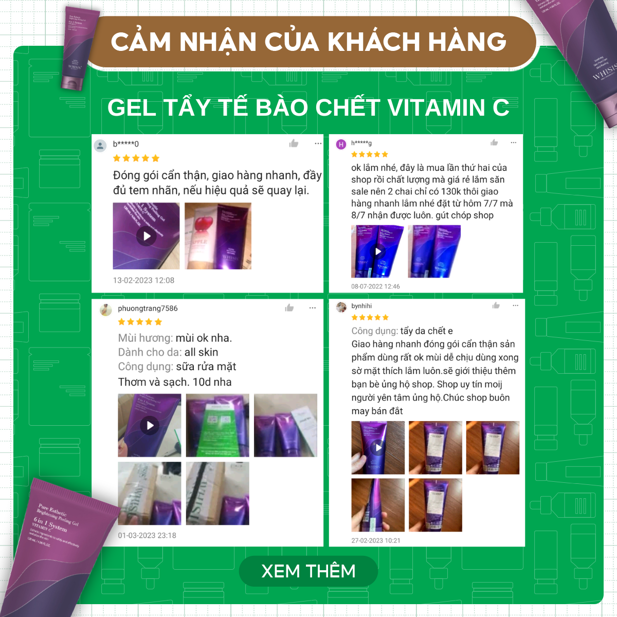 Tẩy Tế Bào Chết Da Mặt Vitamin C 6in1 Hàn Quốc WHISIS Pure Esthetic Brightening Peeling Gel Sáng Đều Màu Da 120ml