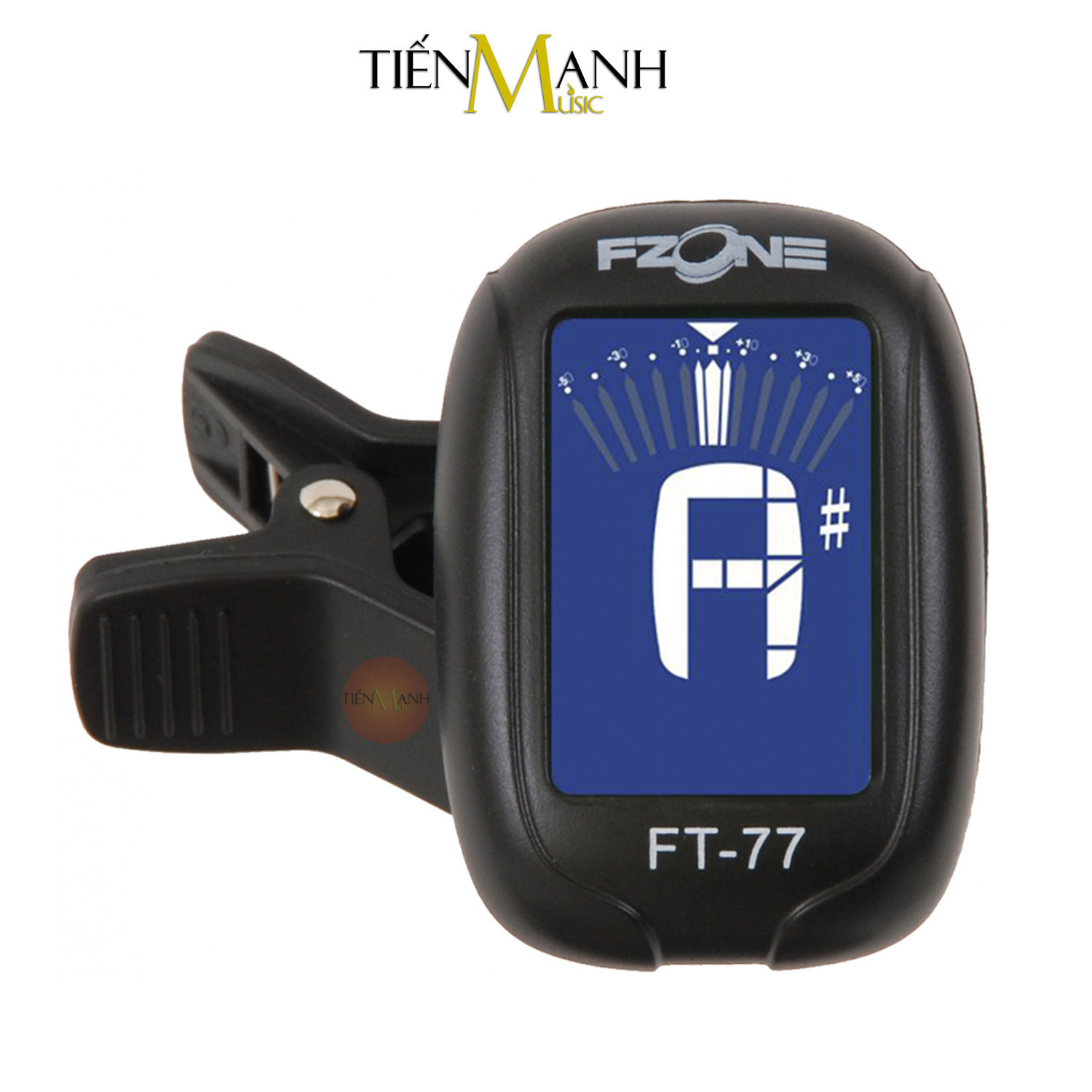 Máy Lên Dây Fzone Clip Tuner FT77 Cho Đàn Guitar, Ukulele, Violin Tuner Chỉnh âm Bass, Chromatic FT-77