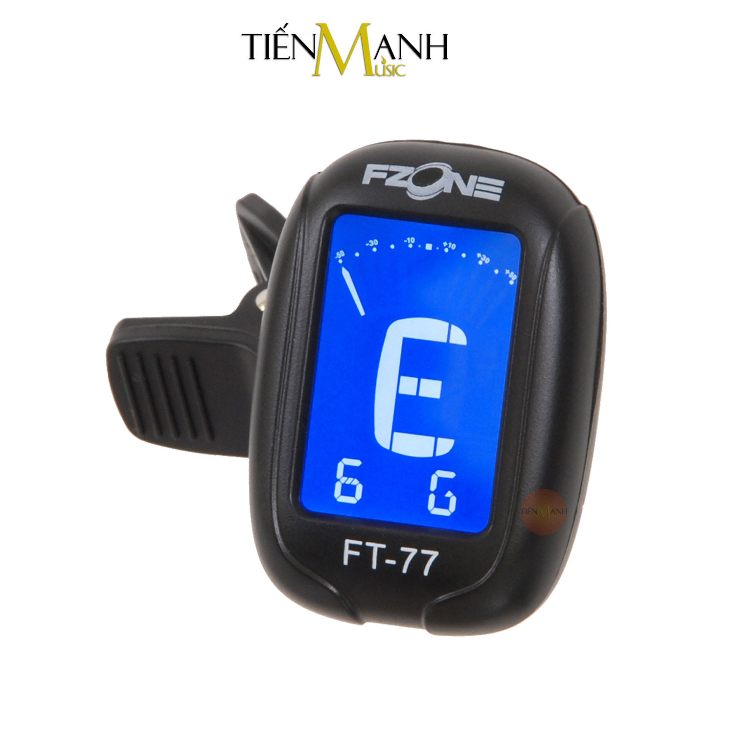 Máy Lên Dây Fzone Clip Tuner FT77 Cho Đàn Guitar, Ukulele, Violin Tuner Chỉnh âm Bass, Chromatic FT-77