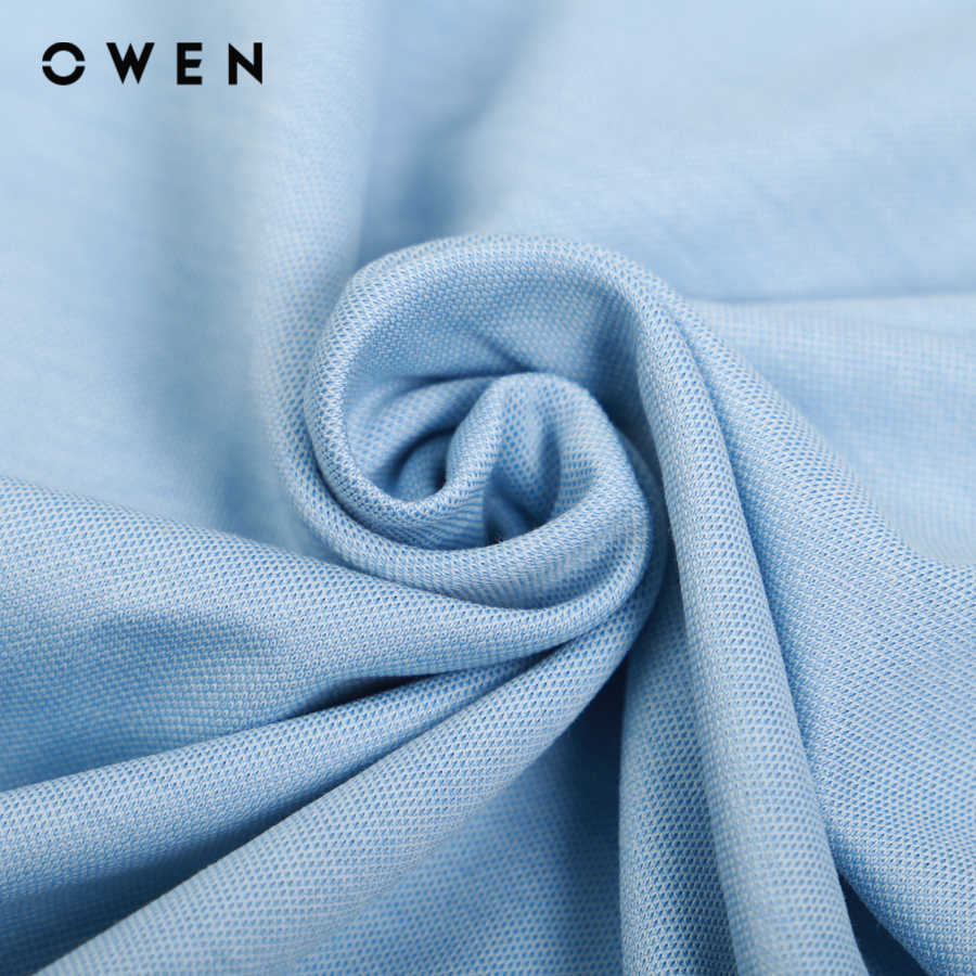 OWEN - Áo polo ngắn tay Bodyfit Xanh chất liệu vải Cotton-Polyester-Spandex - APT231404