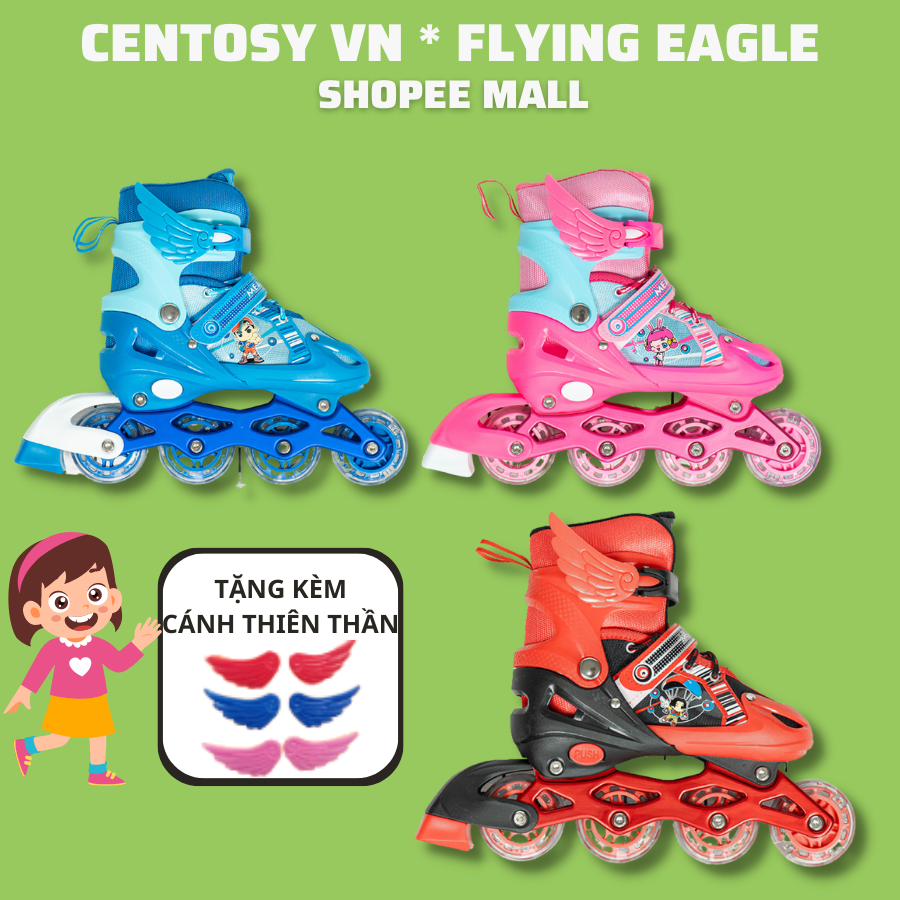 WINGS - Có Đèn Bánh, Form Chắc Chắn, Phanh Chân An Toàn - Centosy 2489