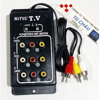 Bộ chia av multi box audio-video stereo: 1 ra 2 / 1 ra 3