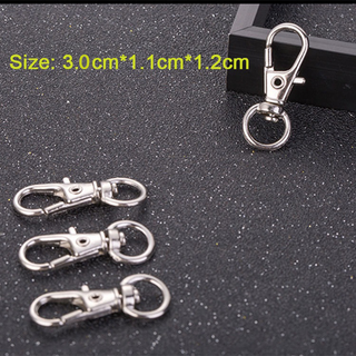 50 Móc khóa càng cua kèm khoen móc khóa dùng mix phụ kiện kim loại handmade