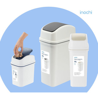 Thùng rác nắp lật Hiro 5L-10L-15L - Nắp lật linh hoạt và tiện ích