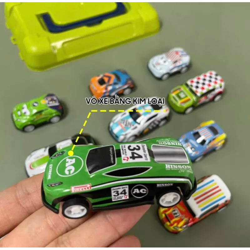 Ô tô bằng sắt, xe kim loại mini cao cấp chạy bằng cót thiết kế siêu xịn cho bé