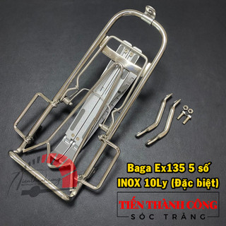 Baga giữa inox 10ly gắn dòng xe exciter 135 lc 2011 /baga ex135 5 số inox 10ly