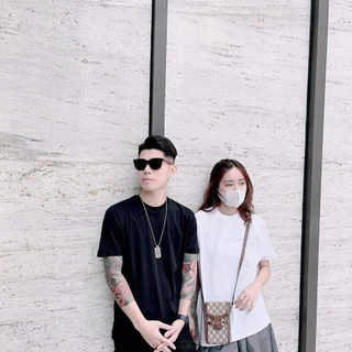 Áo thun đen,trắng basic chất cotton siêu dày dặn , áo dễ phối đồ