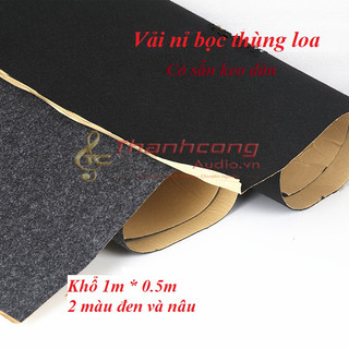Vải nỉ bọc thùng loa có sẵn keo dán hàng cao cấp, kích thước 1m*0.5m