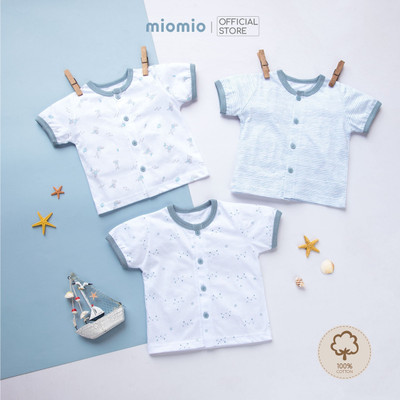 Combo 3 Áo Tay Cộc Mùa Hè Sơ Sinh MIOMIO Vải Cotton Cho Bé Trai, Bé Gái (Từ 0 - 24 Tháng) Thoáng Mát Dễ Chịu
