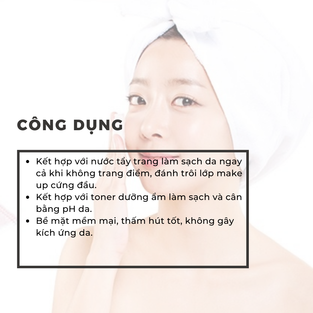 Bông Tẩy Trang Cotton Pads 222 Miếng 3 Lớp Nội Địa Trung