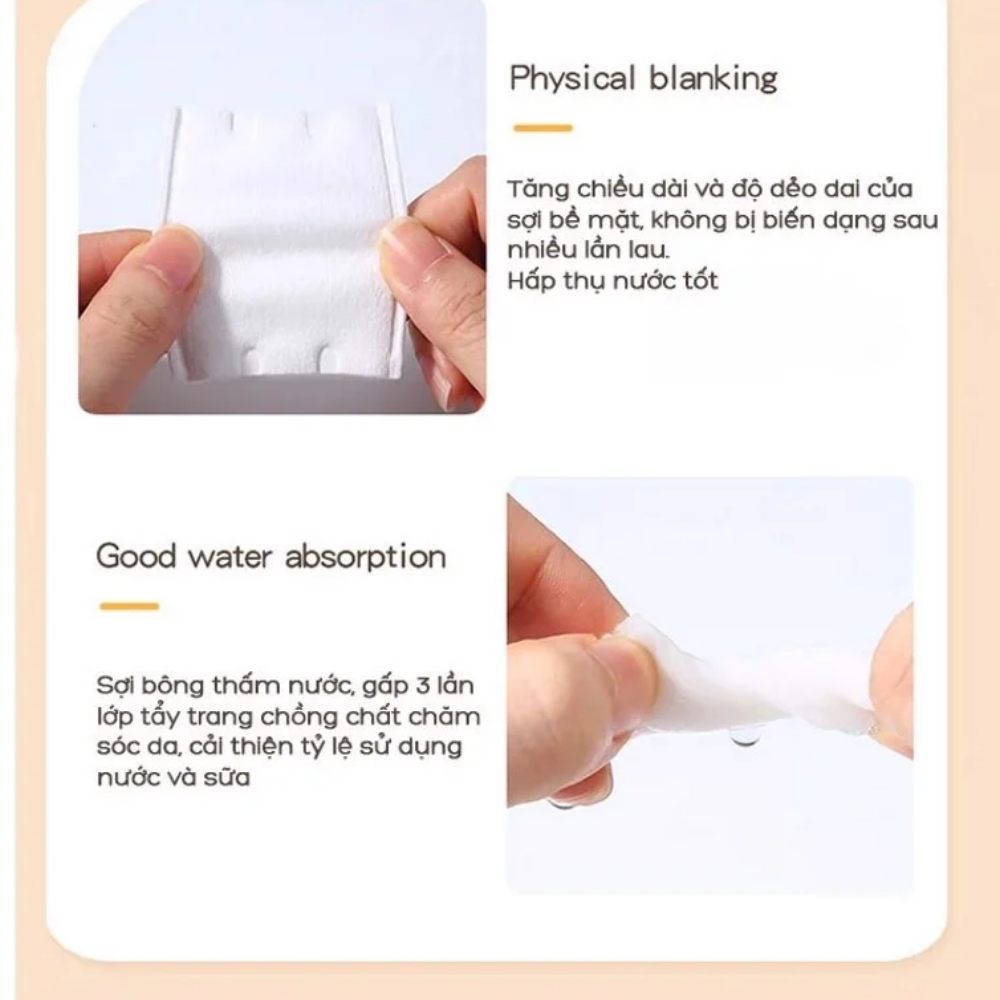 Bông Tẩy Trang Cotton Pads 222 Miếng 3 Lớp Nội Địa Trung