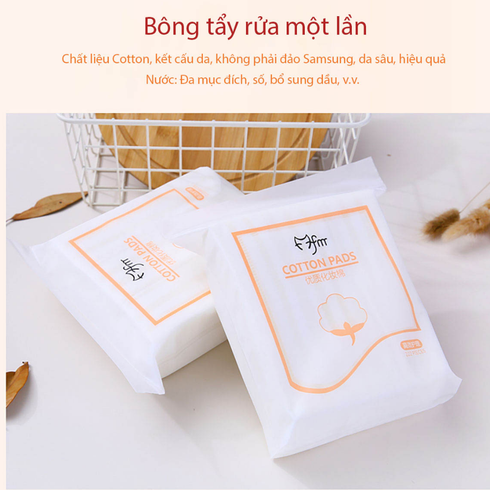Bông Tẩy Trang Cotton Pads 222 Miếng 3 Lớp Nội Địa Trung