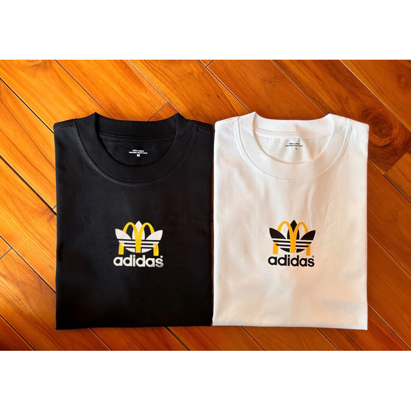 Áo thun unisex nam nữ adidas x MC DONALD'S Cotton 100%, Form Oversize cao cấp VNXK ảnh thật