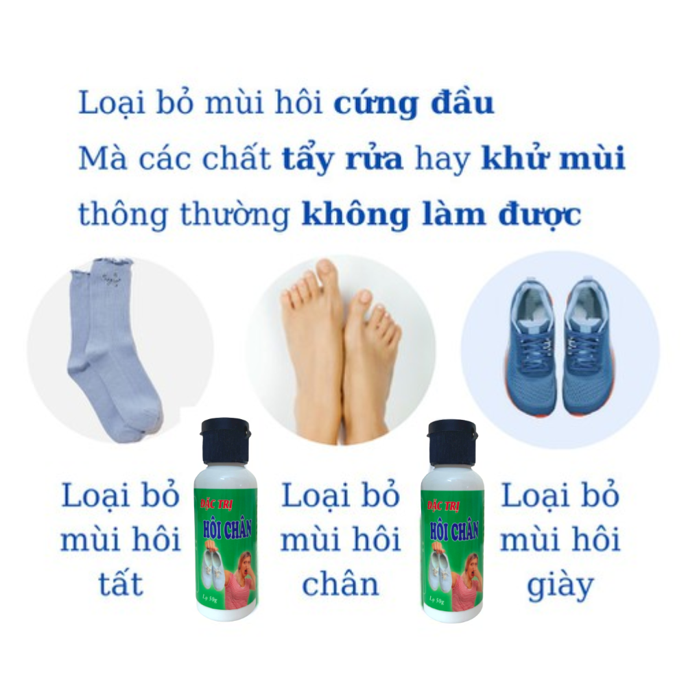 Bột khử mùi hôi chân, Bột hôi chân - Giảm tiết mồ hôi khử mùi giúp chân khô thoáng