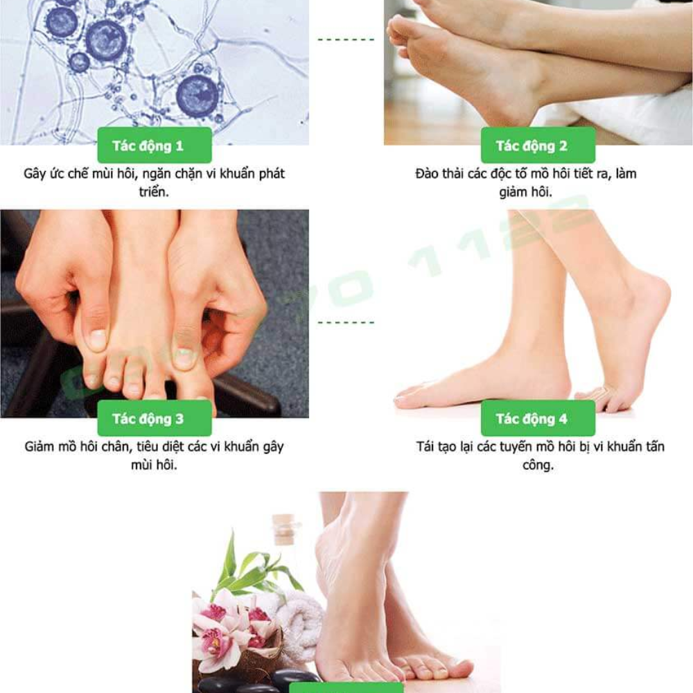 Bột khử mùi hôi chân, Bột hôi chân - Giảm tiết mồ hôi khử mùi giúp chân khô thoáng