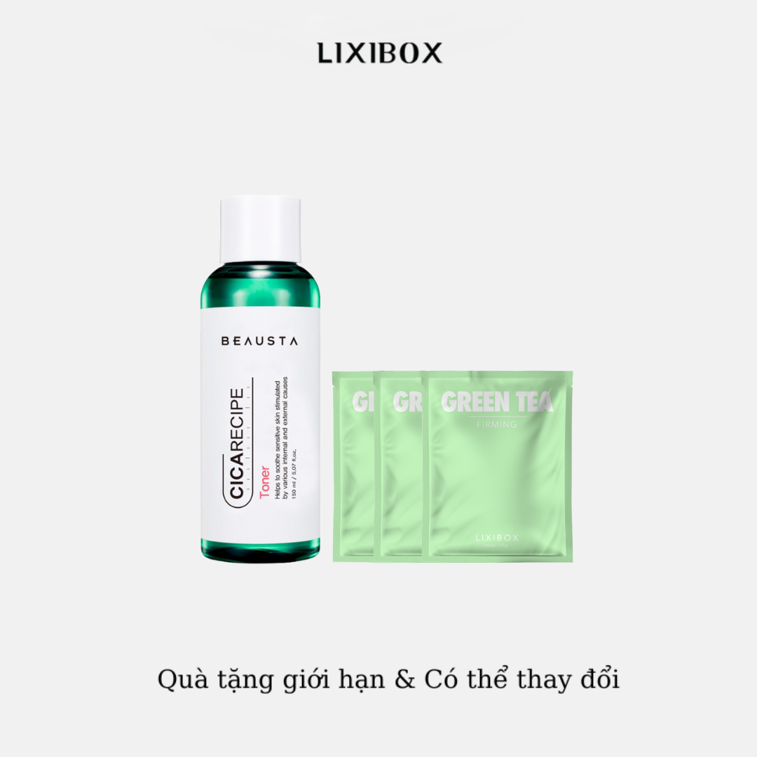 [HB Gift] Combo Nước Hoa Hồng Chiết Xuất Rau Má & Mặt nạ Lixibox