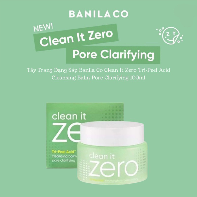 Sáp Tẩy Trang Zero Pore Clarifying - Da Dầu, Mụn 100ml