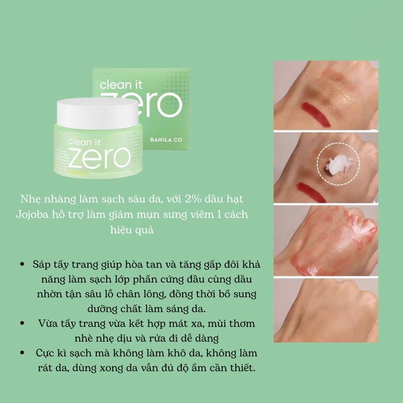 Sáp Tẩy Trang Zero Pore Clarifying - Da Dầu, Mụn 100ml