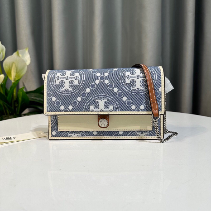 Túi Tory Burch Denim Chain mới