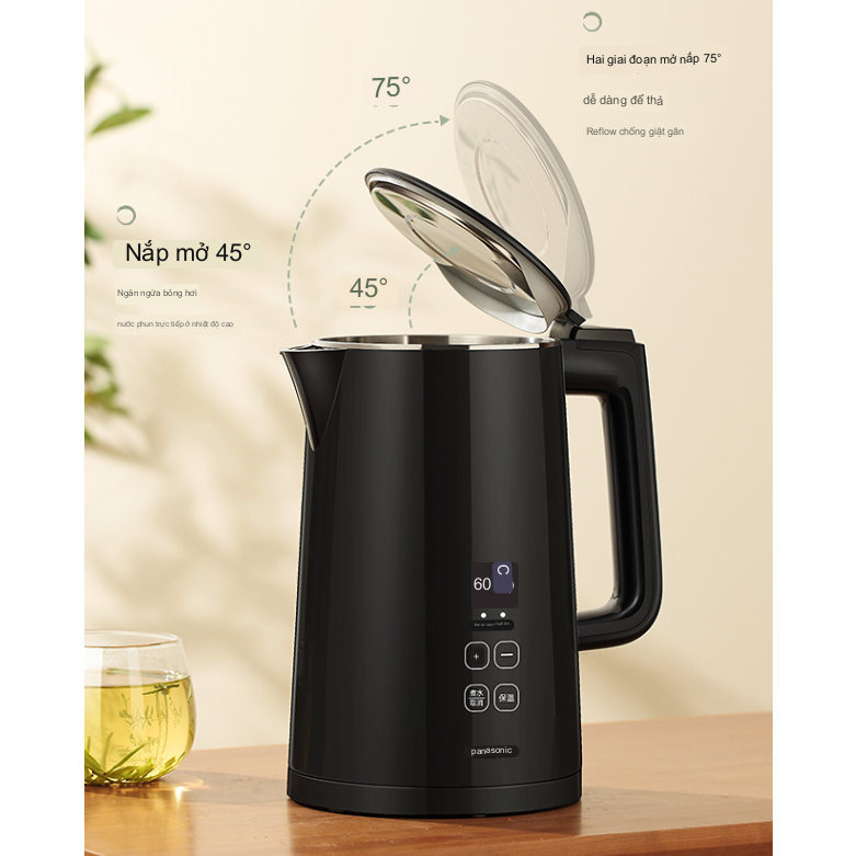 ẤM SIÊU TỐC PANASONIC CHỈNH NHIỆT 40-100℃ ,BẢO HÀNH 12 THÁNG